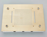 Black Thermostatic Bathroom Shower Faucet Set Remote LED Rainfall Head Faucets Crane 3 Way Concealed Embedded Hot Cold Mixer Tap Aimak Store