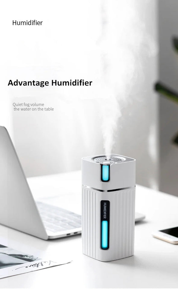 Air Humidifier Ultrasonic Smart Cool Mist Aroma Diffuser HumidifiersWith Color LED Light Mist Maker Fogger For Office Car Home Aimak Store