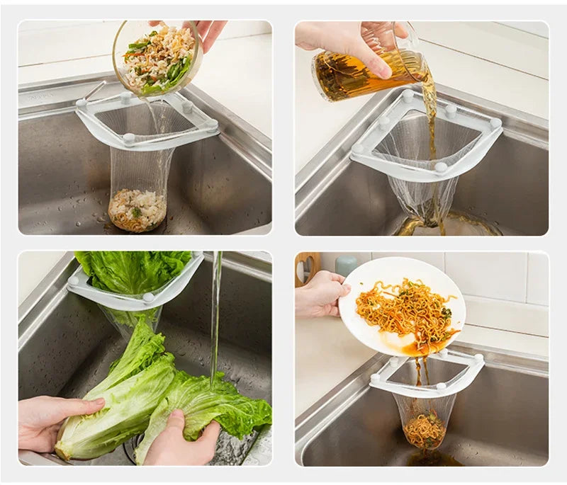 30PCS Suction Cup Sink Filter Screen Sink Organizer Kitchen Storage Bag Drain Rack Disposable Trash Bin Trash Can Garbage Cans Aimak Store