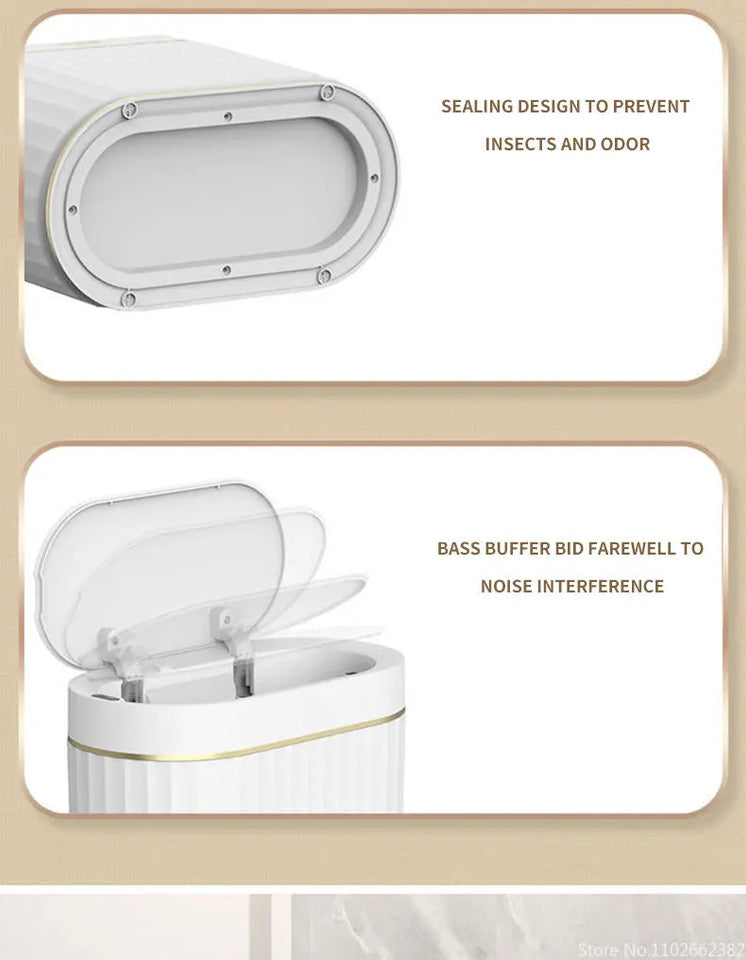 7L/9L Smart Trash Can Electronic Automatic Smart Sensor Garbage Bin Household Toilet Waste Garbage Can for Kitchen Bathroom Aimak Store