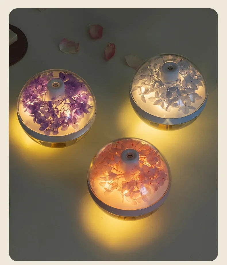 270ML Air Humidifier USB Rechargeable 800mAh Home Hydration Humidifier Colour LED Light Mist Maker Flower Humidificador Aimak Store