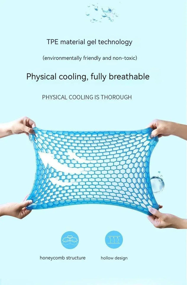 Car Seat Cushion Breathable Cool Gel Cooling Pad Universal Car Honeycomb Butt Pad Car Home Office Chair Cushion Aimak Store