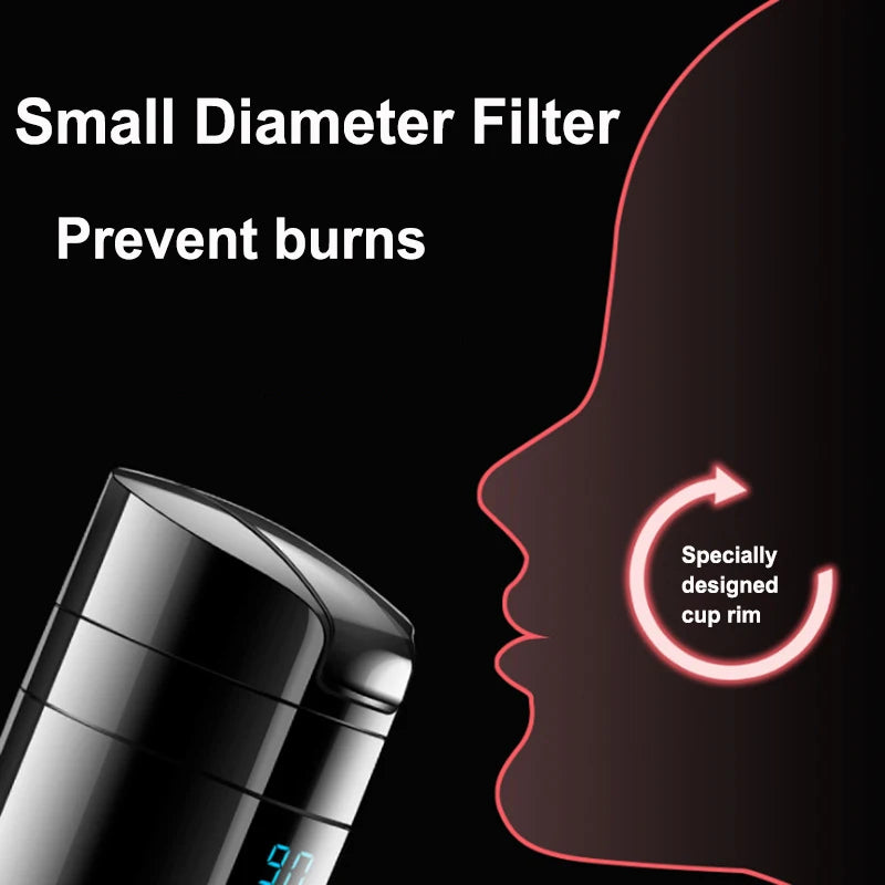 2 in 1 Car Household Electric Kettle Smart Electric Heating Thermos Cup Portable 12V 24V 220V Universal Electric Kettle Aimak Store