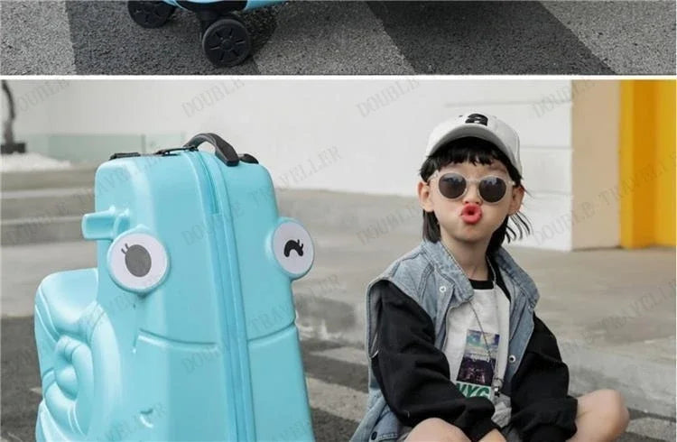 Cartoon children's trolley case Rideable Universal wheel children's travel password case Large capacity children's luggage Aimak Store