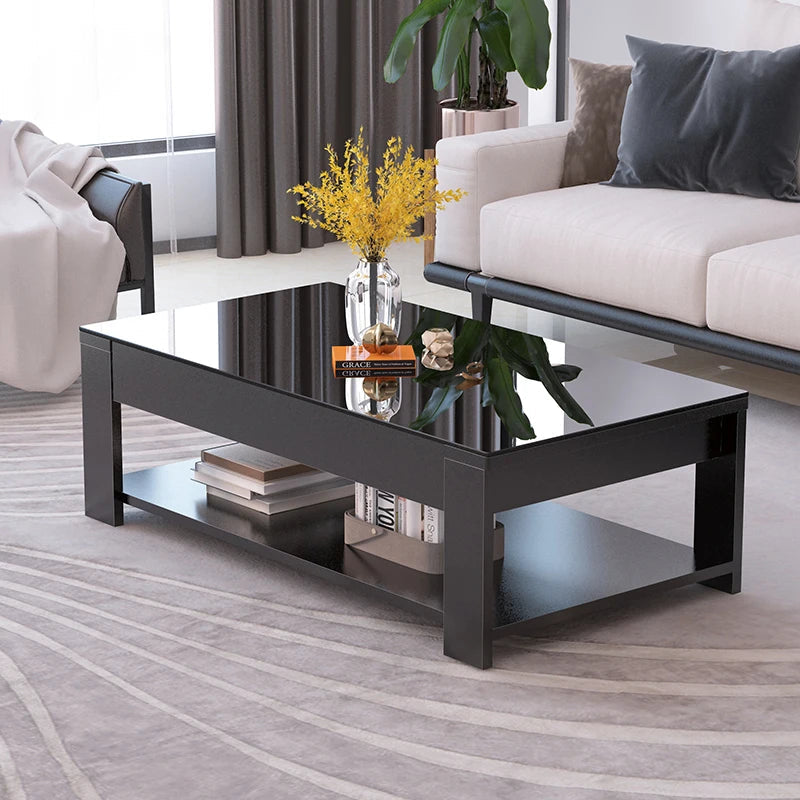 Nordic coffee table, simple modern tempered glass living room, easy to create office living room Aimak Store
