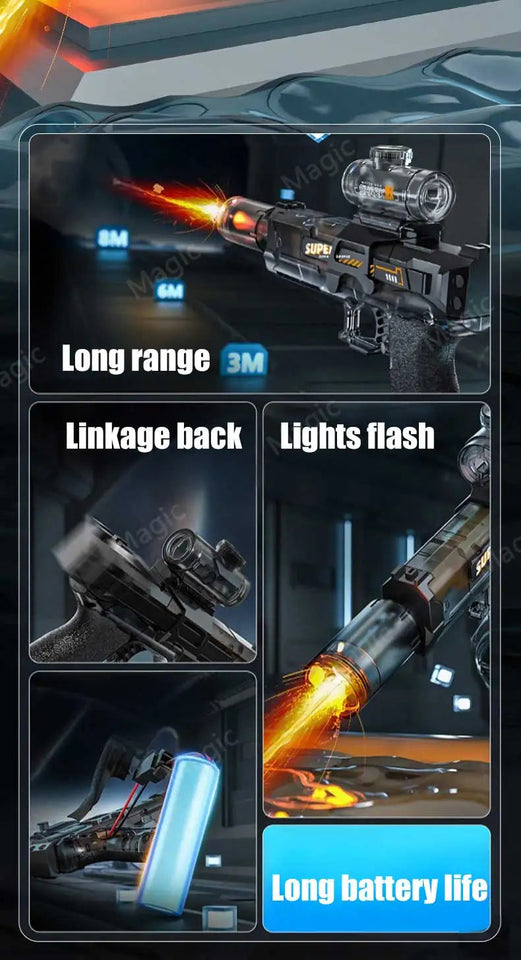 Electric Water Guns For Adults Powerful Squirt Automatic Water Suction Water Blasters Summer Outdoor Beach Toy For boys Kid Gift Aimak Store