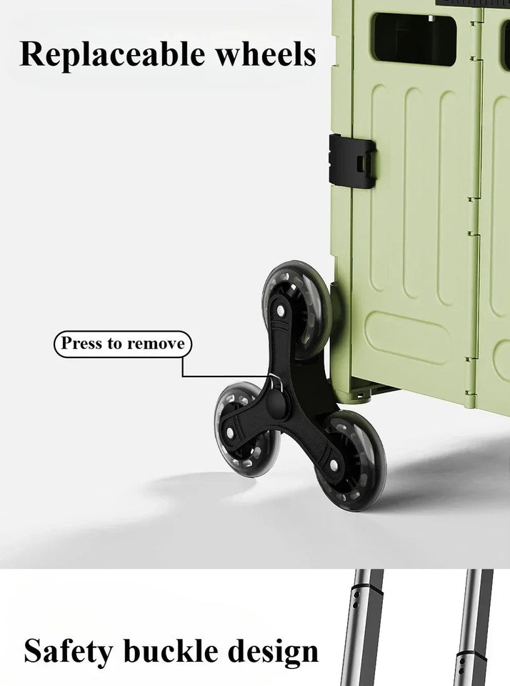 Portable and Foldable Shopping Cart,Home Multifunctional Grocery Cart, Outdoor Trolley Cart, Stall, Camping and Storage Box Aimak Store