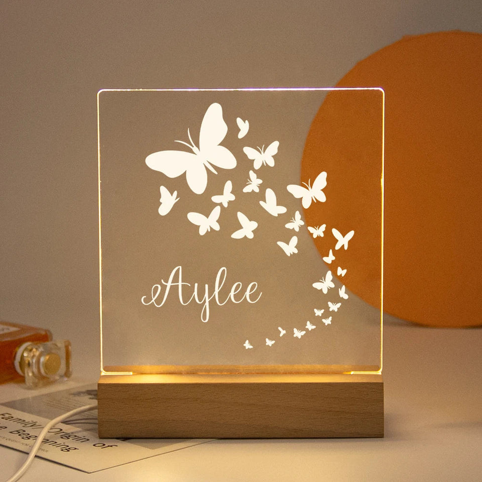 Drop Shipping Personalized Nightlight USB LED Customized Name 3D Lamp  Decoration Bedroom Toys Birthday For Baby Children Gift Aimak Store