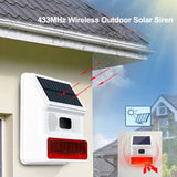 433MHZ Wireless Solar SIren Sound Light Flash Alarm Outdoor Alarm Horn for PGST GSM Home Security Alarm System Aimak Store