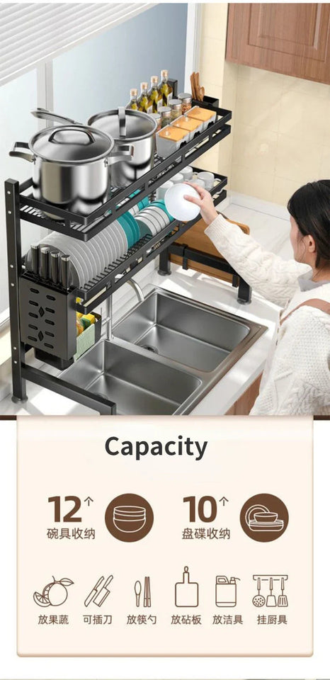 Drain Bowl Rack Table Top Bowl and Tray Storage Rack Sink Sink Drainage Dish Rack Kitchen Accessories Organizer Kitchen Tools Aimak Store