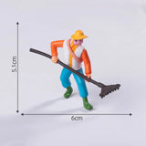 Farm PVC Craft Gift Landscape DIY plastic animal decoration farmer Horse Cow Animal miniature figurines Modern Home Decoration Aimak Store