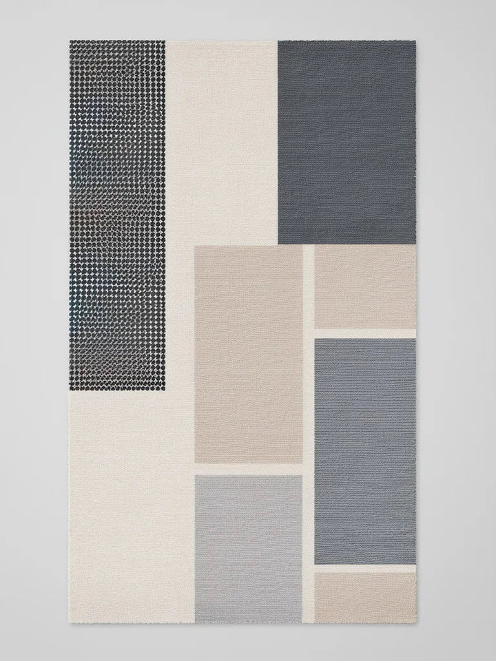 VIKAMA Nordic Patchwork Faux Wool Rug - Non-Slip, Easy Clean Living Room, Bedside, Sofa Mat for Home Decor, 50x80cm Aimak Store