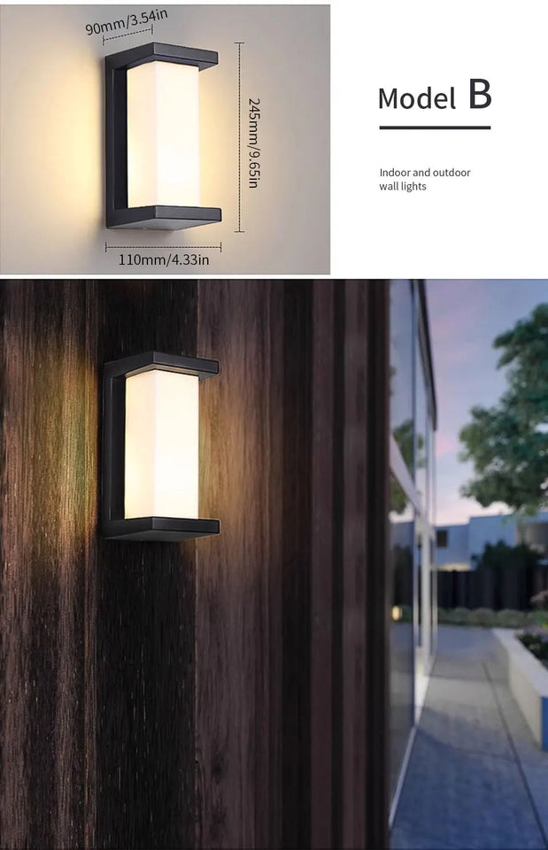 LED Outdoor Wall Light Wall Lamp Motion Sensor 85-265V 16W10W Waterproof Modern Indoor Home Balcony Path Porch Garden Decoration Aimak Store
