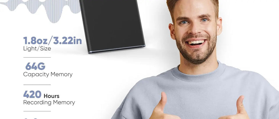 AI powered Voice Recorder  Summarize Instant Translation by ChatGPT  68 Languages,64GB Audio Recorder Magnetic for mobile phone Aimak Store