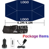 4.2M/4.6M Anti-UV Automatic Folding Sun Shade Covering Rooftop Car Cover Waterproof Car Umbrella with Remote Control Aimak Store