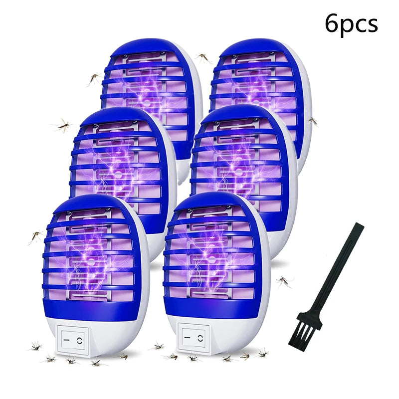 2/4/6Pcs LED Socket Mosquito Killer Lamp US/EU Plug Electric Mosquito Fly Bug Insect Trap Killer Night Lamp Aimak Store