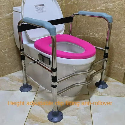 Non Slip Bathroom Armrest Easy To Install Toilet Chair Stainless Steel Lavatory Support Frame Foldable Safety Shower Seat