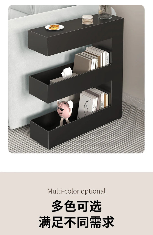 Nordic Space-saving Iron Art Coffee Table Home Living Room Furniture Gap Bookshelf Floor-to-ceiling Bay Window Storage Rack Aimak Store