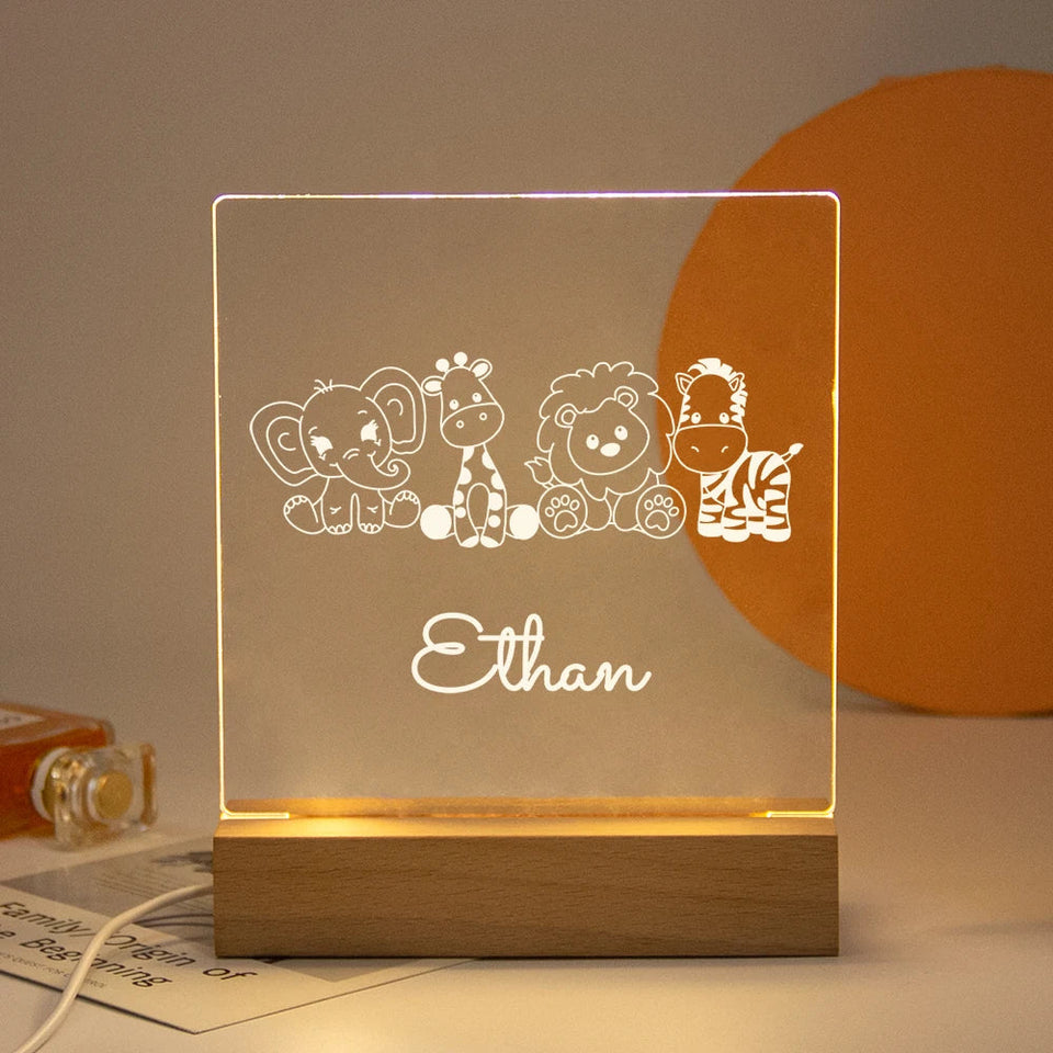 Drop Shipping Personalized Nightlight USB LED Customized Name 3D Lamp  Decoration Bedroom Toys Birthday For Baby Children Gift Aimak Store