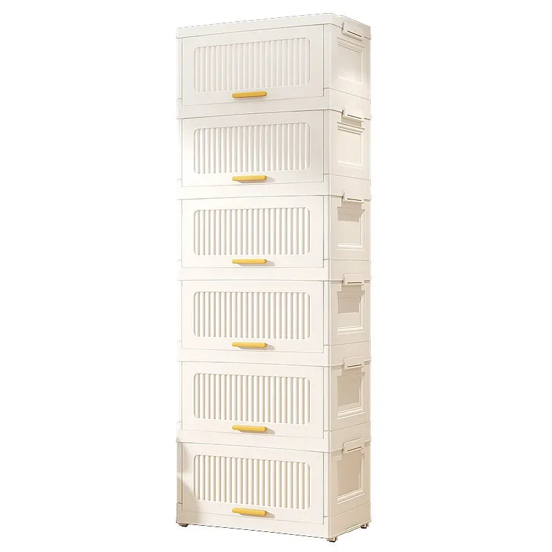 4 Floor Multifunctional Folding Storage locker Thickening Folding Wardrobe Storage Cabinet Home Folding Storage Box With Pulley Aimak Store