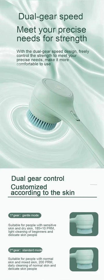 Electric Long Handle Sponge Exfoliating Body Brush For Men And Women Aimak Store