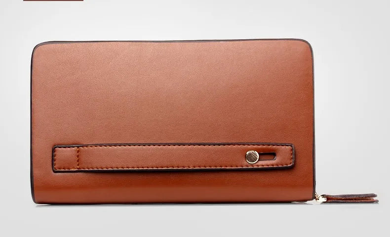 Men Clutch Bag Men's Long Purse Large Capacity Men's Wallets Cell Phone Pocket Passcard Pocket High Quality Wallet Bags For Men Aimak Store