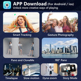 Q18 Desktop Following the shooting Mode Gimbal Stabilizer Selfie Stick Tripod with Fill Light for iPhone Cell Phone Smartphone Aimak Store