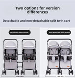 Twin Baby Stroller Can Sit and Lie Down Lightweight Stroller Two Children Outdoor Skate Baby Gods Double Seat Folding Stroller Aimak Store