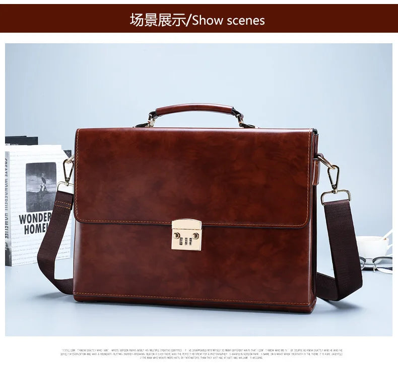 Men's High Quality Business Briefcase Crossbody Shoulder Messenger Bags Male Office Handbag Laptop Bags Bolsos Para Hombre Aimak Store