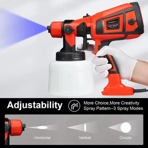 800W Electric Spray Gun Cordless Paint Sprayer 900ml High Power Electric Paint Gun for Furniture Cabinets Fence Walls Door Aimak Store