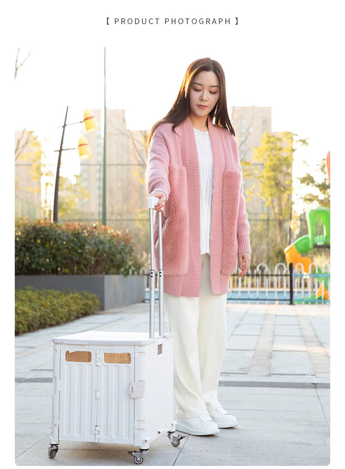 Climb Stair Trolley Cart Folding Grocery Shopping Cart Portable Folding Shopping Cart Aimak Store