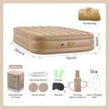 Air Mattress,Inflatable Airbed Luxury Self Inflation Deflation Twin Air Mattress with Electric Built-in Pump, Blow Up Guest Bed Aimak Store