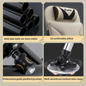 Ultralight European Folding Lounge Chair Fishing All-Terrain Portable Recliner Infinite Height Adjustment Ergo Wide Seat Comfort Aimak Store