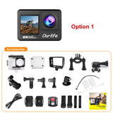 5K Action Camera 4K60FPS 2.0 Inch Touch Screen Wi-Fi 170° Wide Angle 30M Waterproof Helmet Video Recording Sports Cameras Aimak Store
