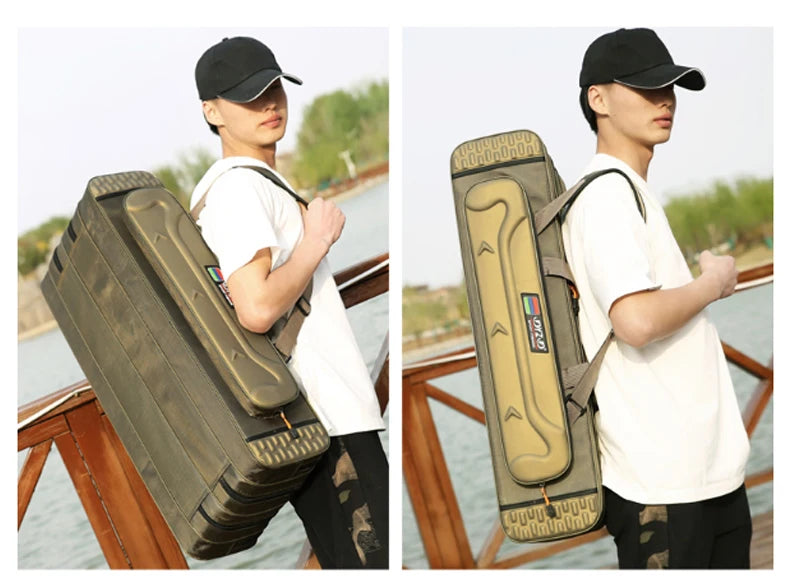NON-Foldable 2/3/4 Layer Fishing Rod Tackle Bag 80/100/120/130CM Multifunctional Fish Reel Lure Line Tools Storage Case Gear Aimak Store