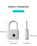 Xiaomi Smart Fingerprint Padlock IP54 Waterproof and Rust-proof Padlock Smart Electronic Anti-theft Password Lock Cabinet Drawer Aimak Store