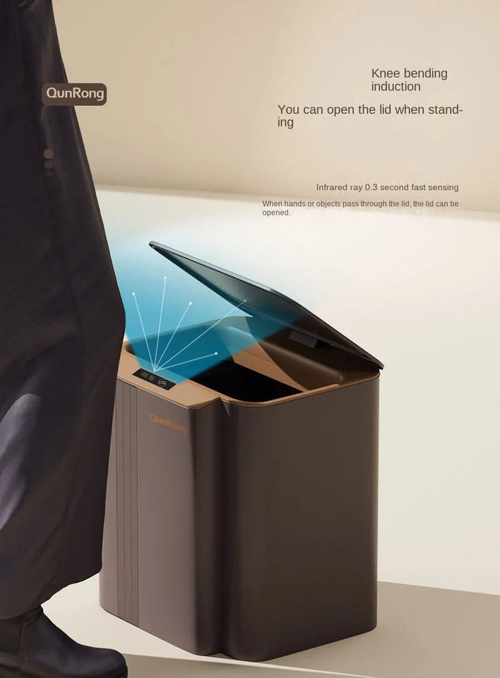 12-14-17-20L Smart Trash Can Automatic Sensor Garbage Can For Bathroom Kitchen Garbage Cube Living Room Recycle Bins Home Access Aimak Store