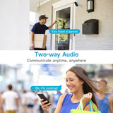 XVIM 4MP Solar Security Camera Wireless WiFi 4MP Solar Battery Powered Camera HD Home Surveillance Protection Aimak Store