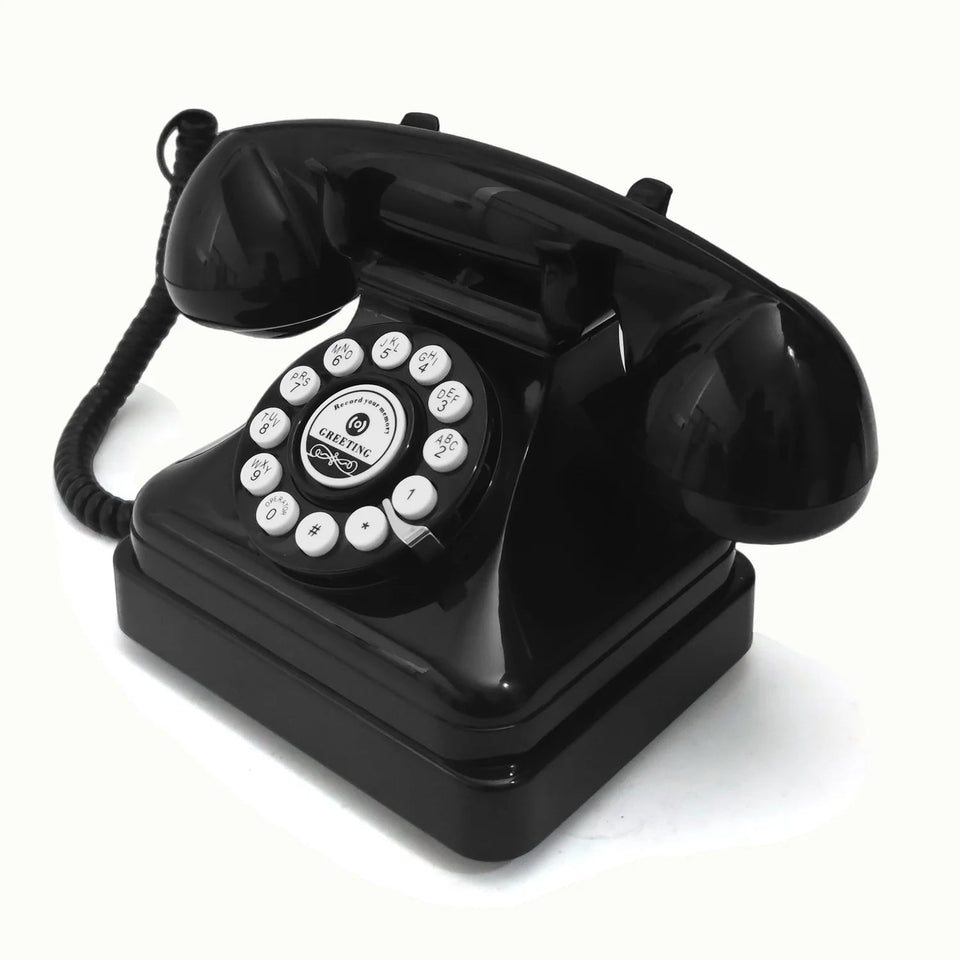 Wedding Audio Guest Book Phone Retro Rotary Style Antique Phone Audio Guestbook Phone Message Voice Recorder  For Wedding Party Aimak Store