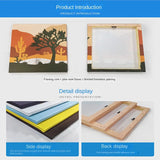 Framed Abstract Beige Bohemian Sun Leaf Poster Nordic Geometric Lines Canvas Painting Living Room Wall Art Home Decoration Mural Aimak Store