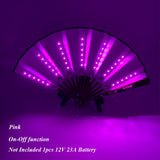 Luminous Folding LED Fan Dancing Light Fan Flashing For Night Music Show Rave Festival Accessories Glowing In The Dark Party Aimak Store