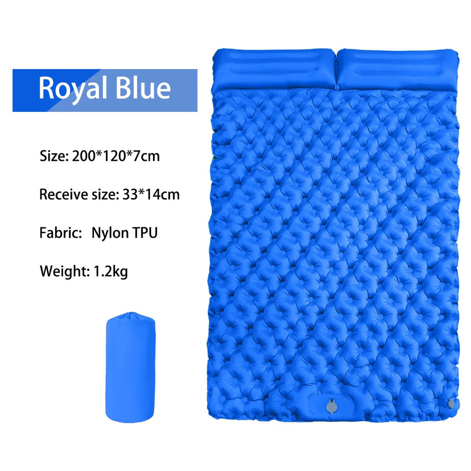 Picnic Mat Ultralight Self-inflating Air Mattress Thicken Sleeping Pad Splicing Inflatable Bed Beach Camping Tent Air Cushion Aimak Store
