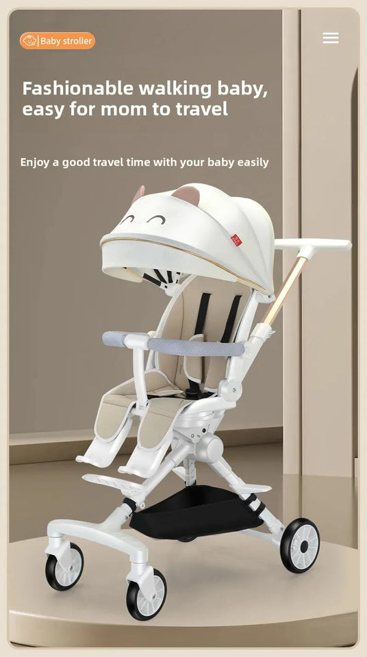 Ultra-light Foldable Baby Stroller Child High Viewpoint Sit-Lie Baby Pushchair Infant Pram Toddler Walker Kids Wheelbarrow Aimak Store
