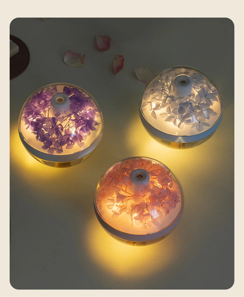 270ML Air Humidifier USB Rechargeable 800mAh Home Hydration Humidifier Colour LED Light Mist Maker Flower Humidificador Aimak Store