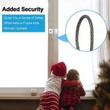 Self Adhesive Window Safety Lock Child Window Cable Restrictor Lock with 2 Keys No Drilling Easy To Use Refrigerator Door Lock Aimak Store