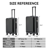 20 Inch Cabin Suitcase Front Opening Spinner Wheel Travel Rolling Luggage For Men Women Trolley Case With TSA Lock,USB Charging Aimak Store