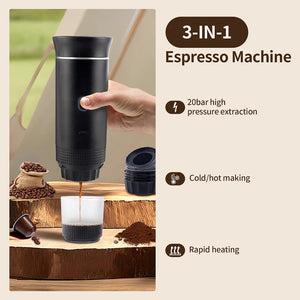 3-in-1 Portable Coffee Maker Espresso Coffee Maker For Car Home Camping Travel Capsule Powder Automatic Coffee Maker Aimak Store