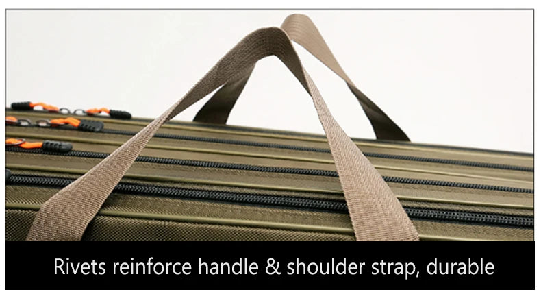 NON-Foldable 2/3/4 Layer Fishing Rod Tackle Bag 80/100/120/130CM Multifunctional Fish Reel Lure Line Tools Storage Case Gear Aimak Store