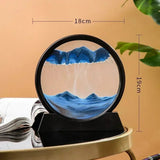 3D Moving Sand Art Round Glass Deep Sea Sandscape Hourglass Quicksand Craft Flowing Sand Painting Office Home Decor Gift Aimak Store