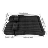 Car Inflatable Bed 2‑In‑1 Multifunction Inflatable Travel Mattress PVC Flocking Soft Sleeping Rest Cushion for Car SUV Aimak Store